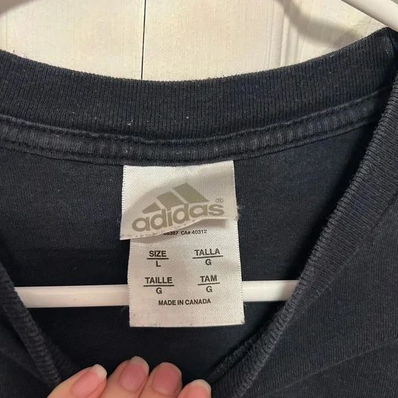 Adidas Men's Tee in Black with Red Branding - Picture 4 of 4